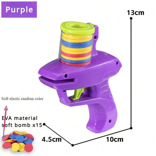 1pc Foam Disc Launcher Flying Disc Handheld Shooter Indoor Shooting