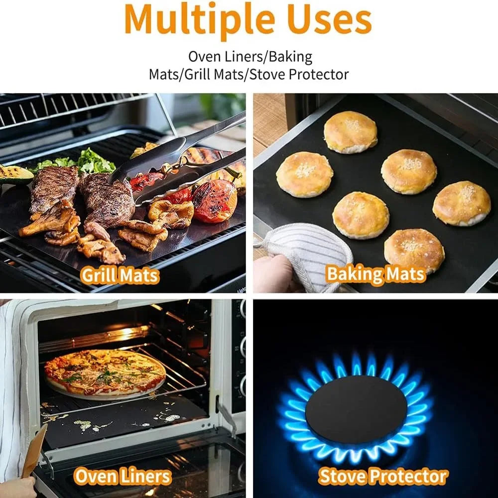 2/5pcs Oven Mat, Microwave Mat, Reusable Non Stick Protective Mat,