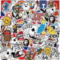50/100/300Pcs Fashion Cool Brand Logo Stickers Aesthetic Motorcycle