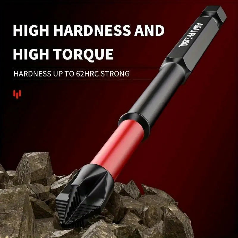 Magnetic Non-Slip Drill Bit Set 3/6/12 Pieces, S2 Steel, Crosshead and