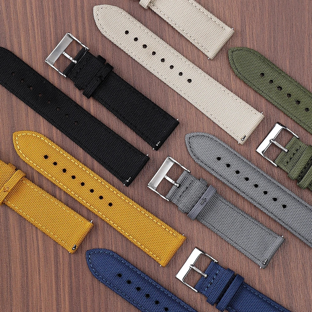 18mm 19mm 20mm 21mm 22mm 24mm Waterproof Sailcloth Watch Strap