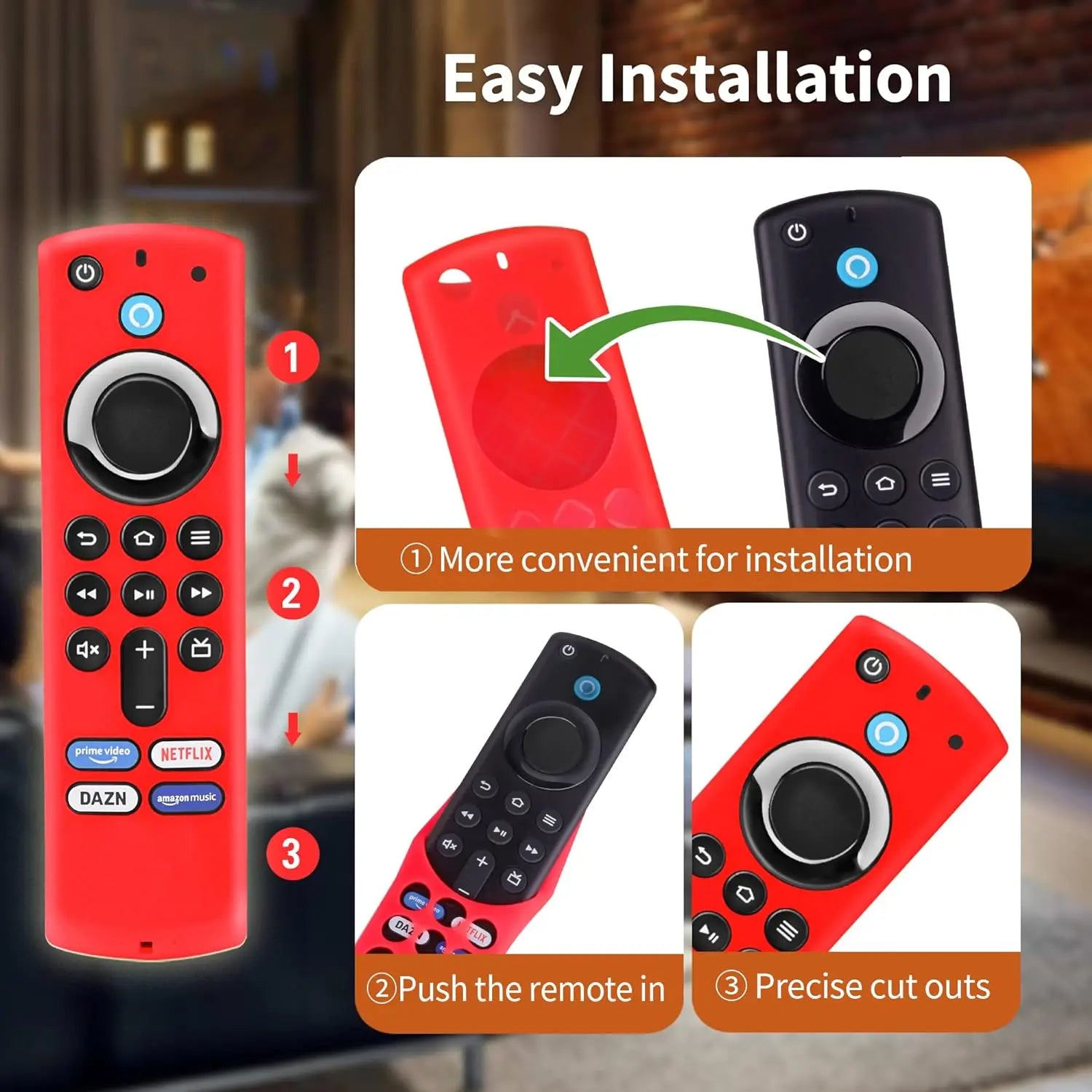 Silicone Remote Pretective Cover For Fire Stick 4K MAX/ 3rd Gen Fire