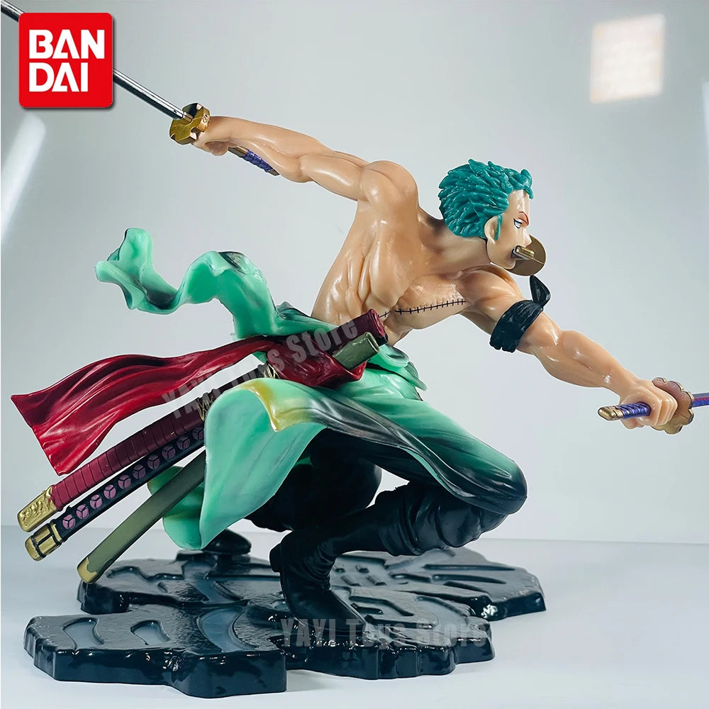 Hot One Piece 10cm Anime Figure GK Roronoa Zoro Three-blade Sa-maximum