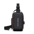 Durable Oxford Fabric Men's Sling Bag - Stylish Motorcycle Crossbody