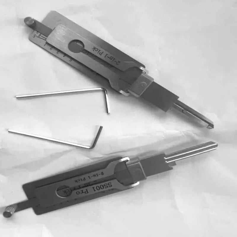 For Lishi Yale Picks Picking SS001  2 in1 Locksmith Tools Master Key