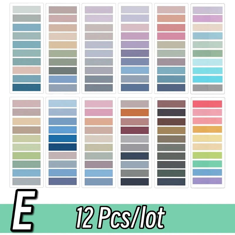 2400S Transparent Colorful Index Creative Memo Pads Office School