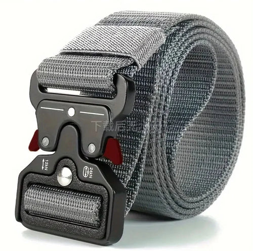 1 piece men's tactical sports belt, quick release symmetrical buckle,