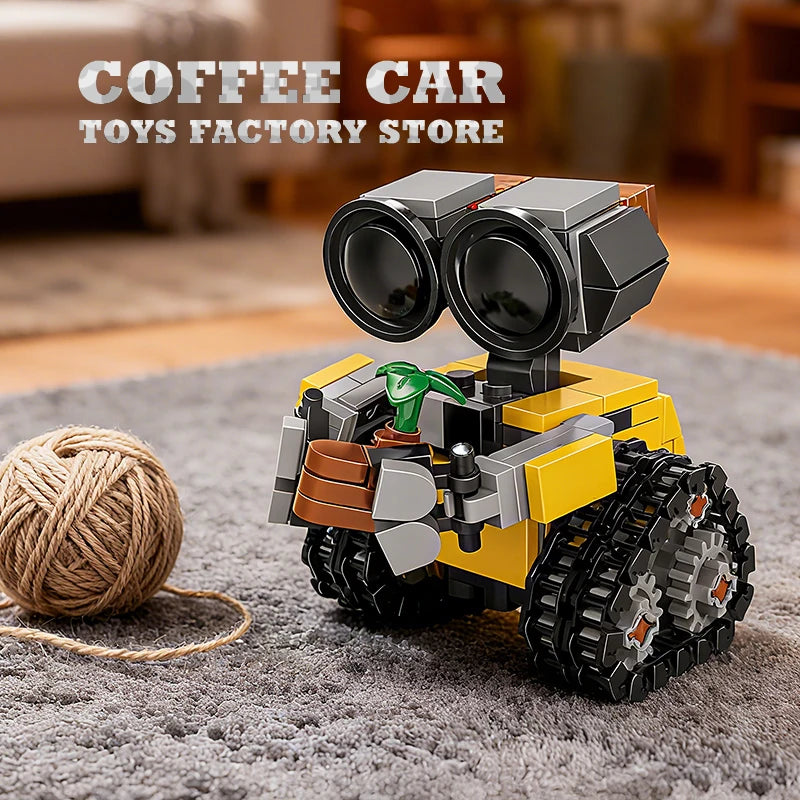 Space Mini Robot MOC Building Bricks Toys 217Pcs Tracked Bot Model