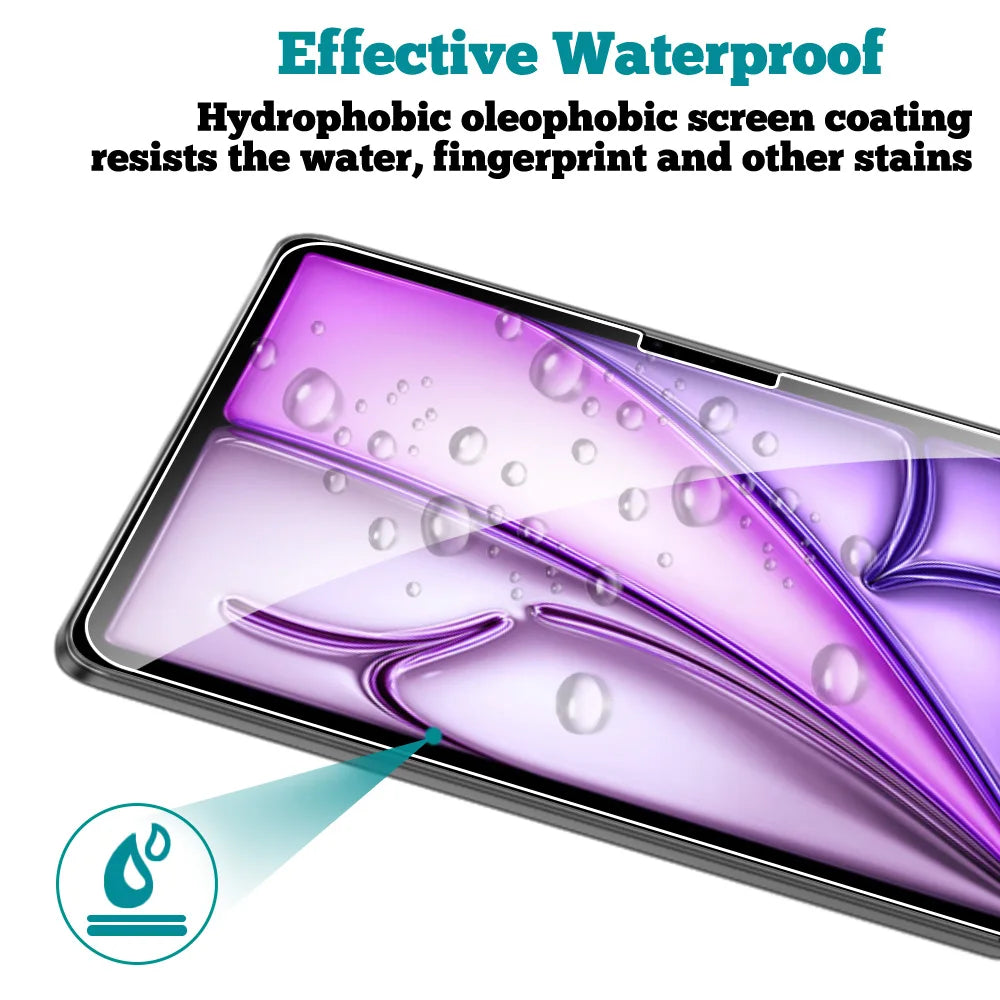 2Pcs Tempered Glass Screen Protector For ipad Pro Air 13 11 2024 M4 M2