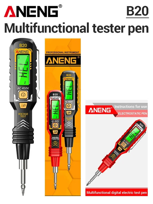 Dual-use Screwdriver Voltage Tester Pen ANENG B20 Double Head