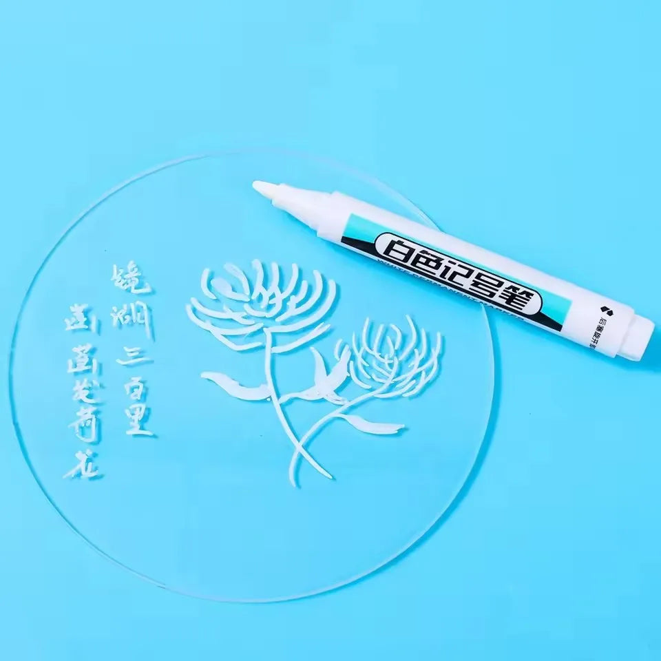 0.7/1.0/2.5MM White Permanent Marker Pens Markers Paint Pen For Wood