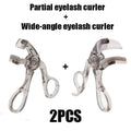 Dual-Type Eyelash Curler with Comb – Wide & Partial Clip Options,