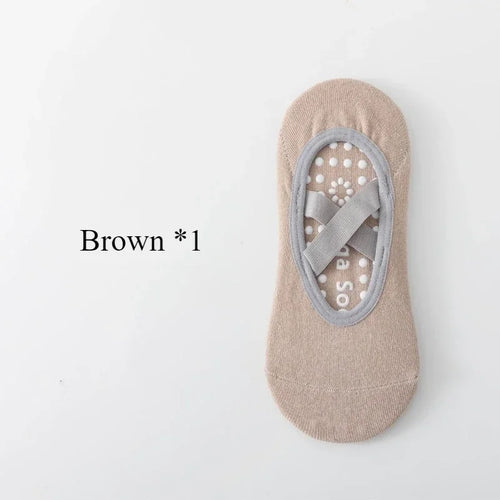 1/ 4Pair Professional Women Yoga Sock Silicone Anti-slip Ballet