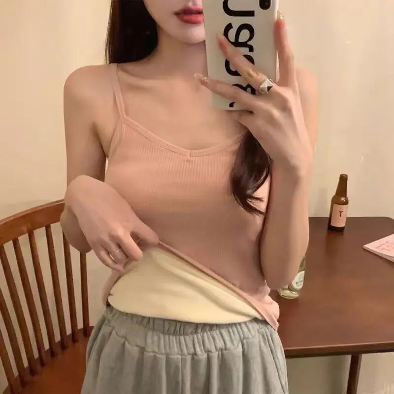 Women Winter Warm Underwear Solid Color Thermal Casual Nightwear Sexy