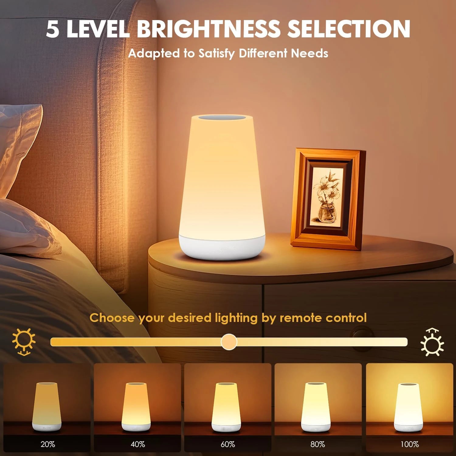 13 Color Changing Night Light RGB Remote Control Touch Dimmable Lamp