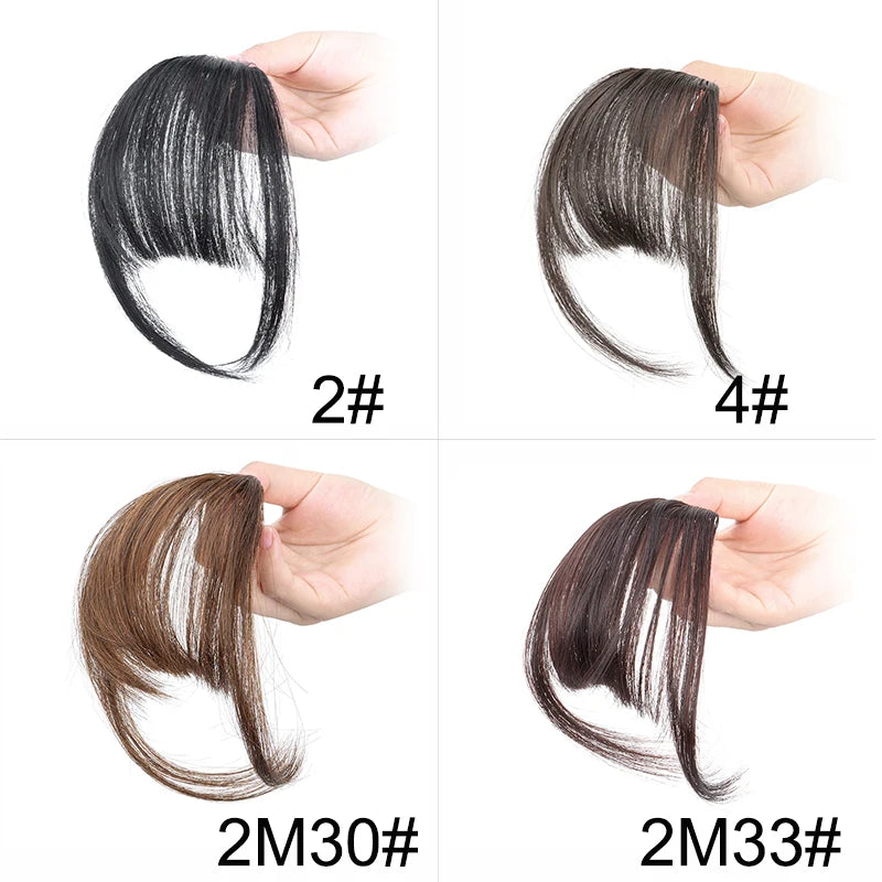 Synthetic Fake Invisible Air Bangs Hair Extension Front Fringes