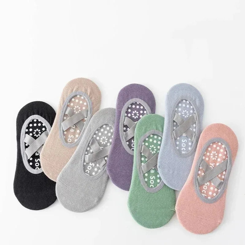 1/ 4Pair Professional Women Yoga Sock Silicone Anti-slip Ballet
