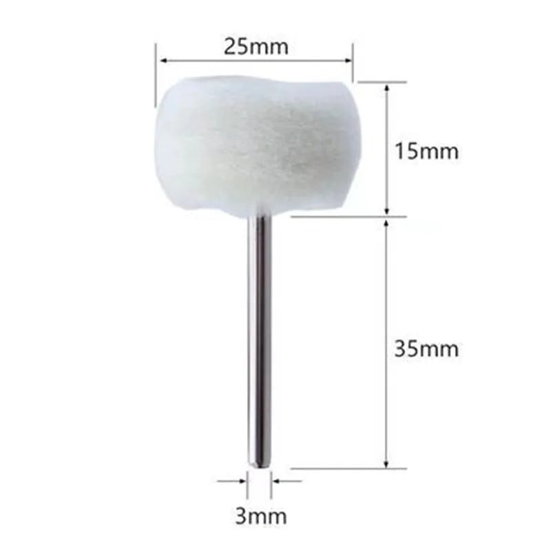 10Pcs Mini grinding sanding head abrasive disc felt 3mm Shank buffing