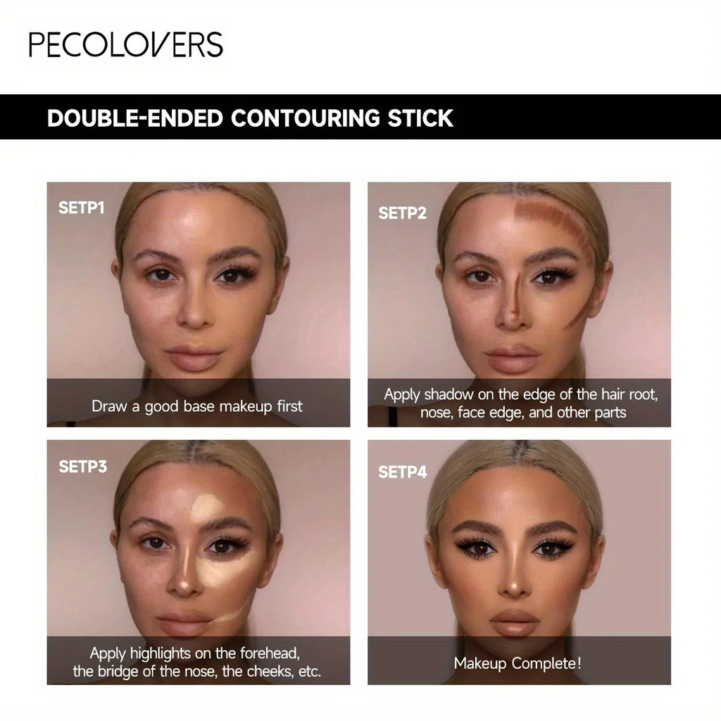 Contouring Stick with Double-headed Concealer Highlighter for