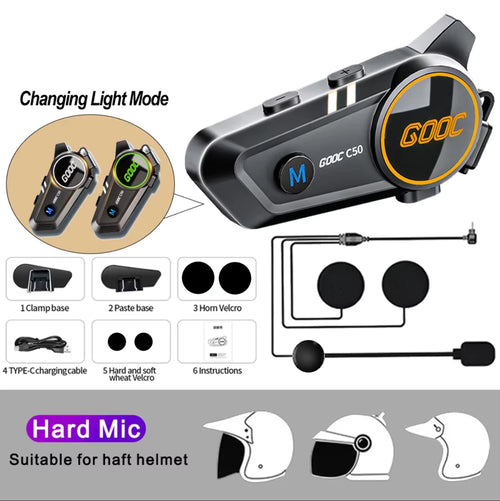 3D Surround Heavy Bass Motorcycle Helmet Headset Stereo Bluetooth