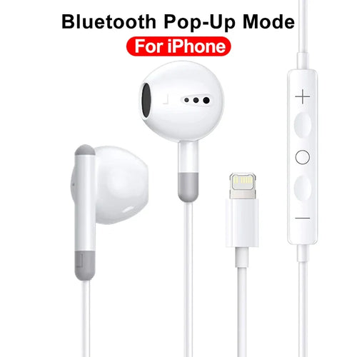 For Apple iPhone 14 Lighting Earphones 13 12 11 Pro Max XR XS X SE 7 8