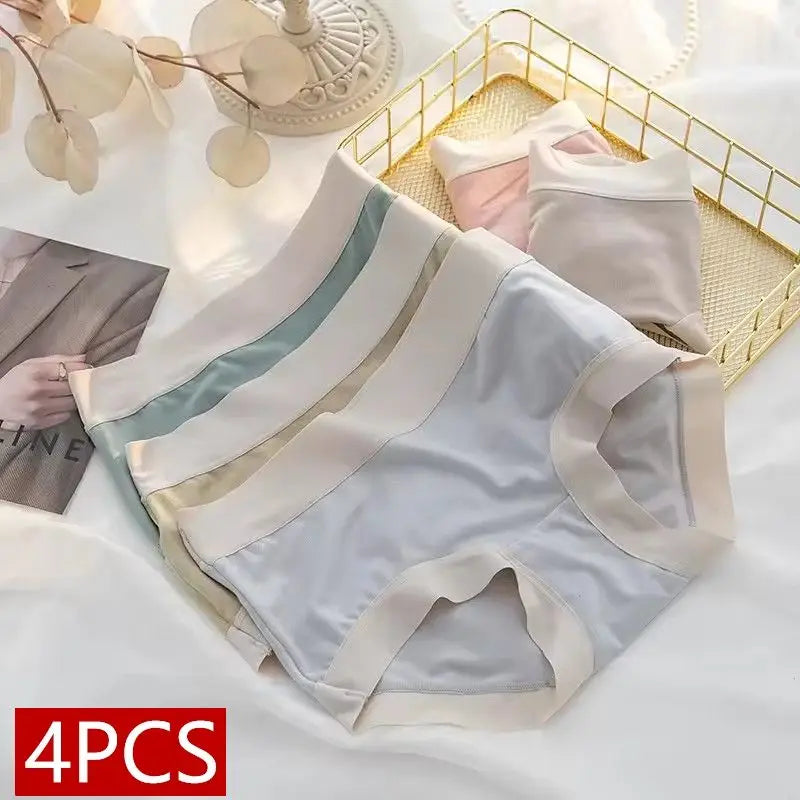 4Pcs/Set Women's Panties Modal Underwear Female Comfortable Seamless
