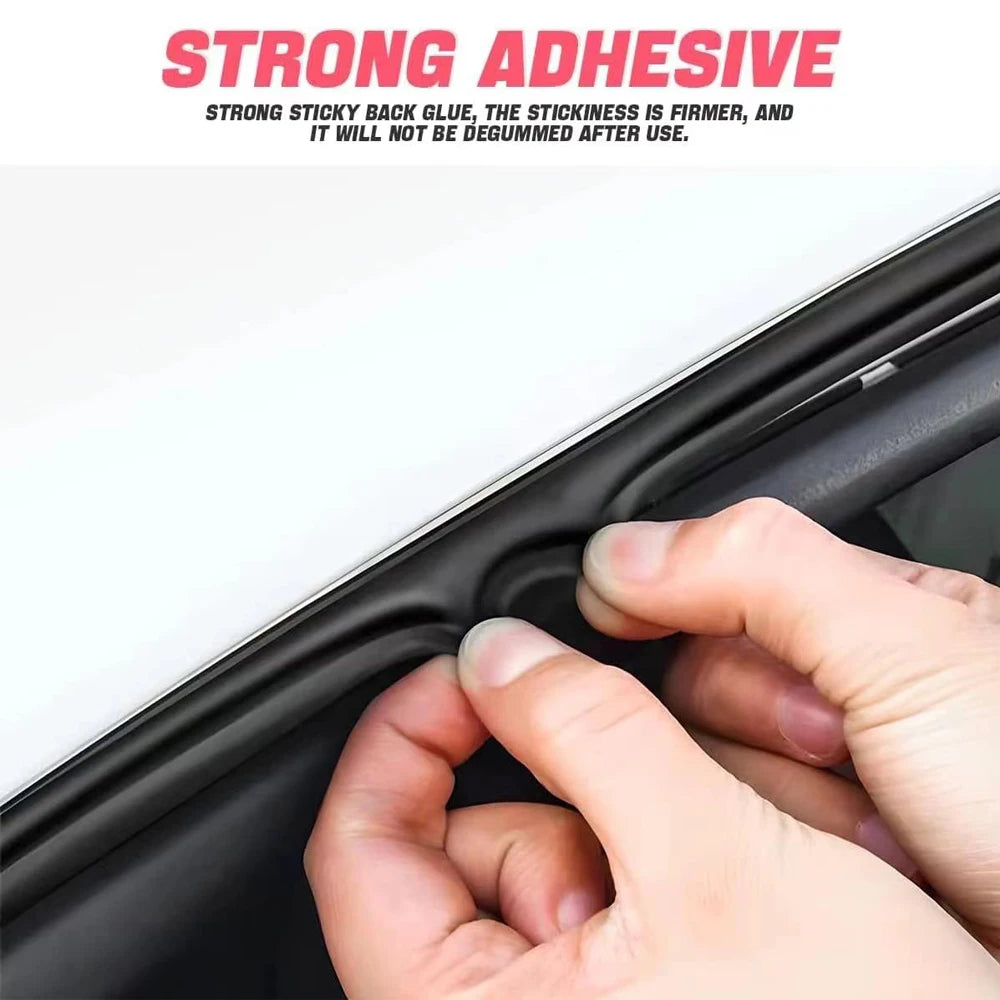 Car Door Seal Strips Sticker Weatherstrip Rubber B Shape Door Seals