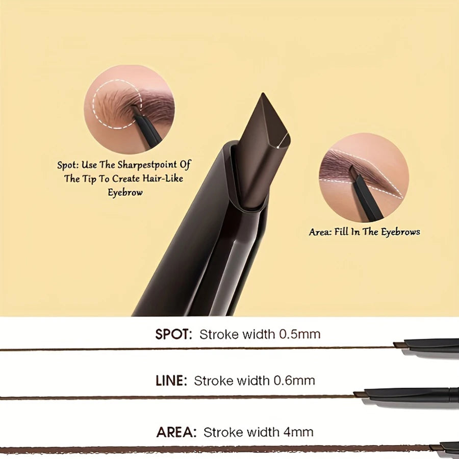 Waterproof Matte Eyebrow Pen Makeup Double Head Lasting Brown