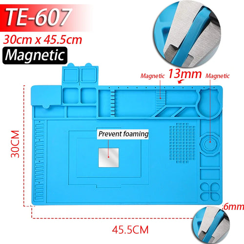 Magnetic Mat Silicone Repair Mat Circuit Board Soldering Pad Heat