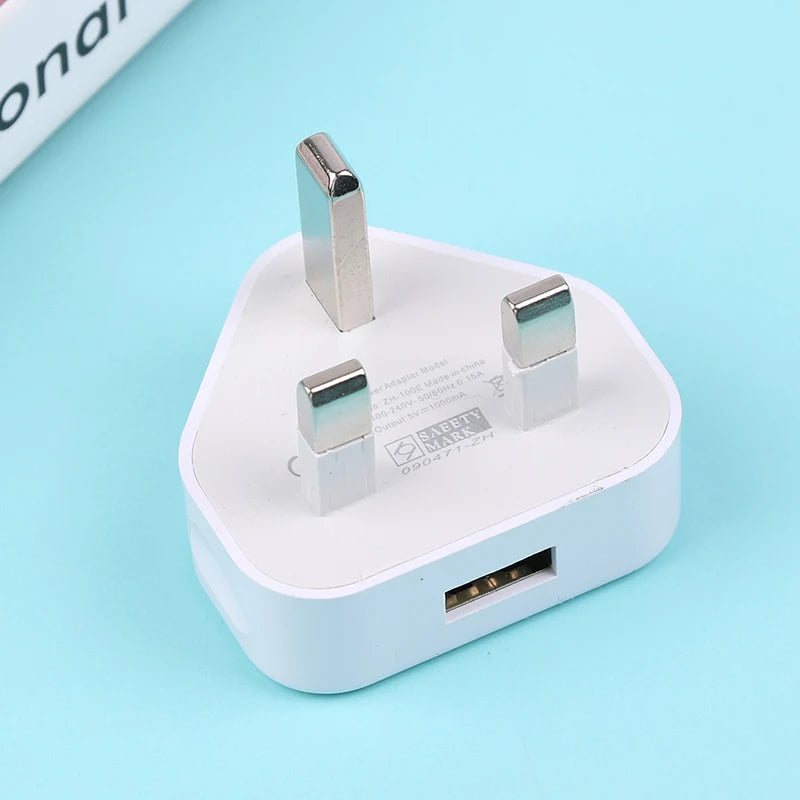 Universal UK Plug 3 Pin Wall Charger Adapter With 1/2 USB Ports