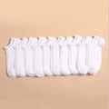 10/20 Pairs Unisex Casual Plain Color Boat Socks Thin Breathable Comfy