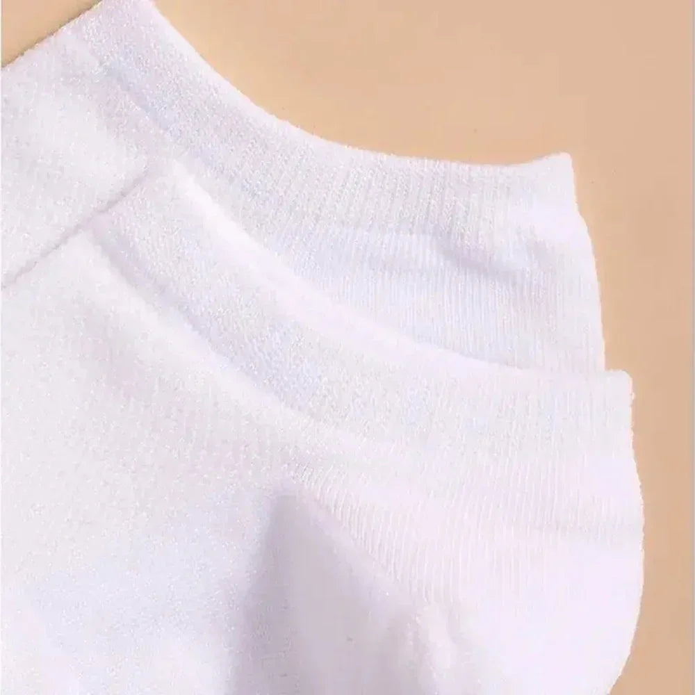 10/20 Pairs Unisex Casual Plain Color Boat Socks Thin Breathable Comfy