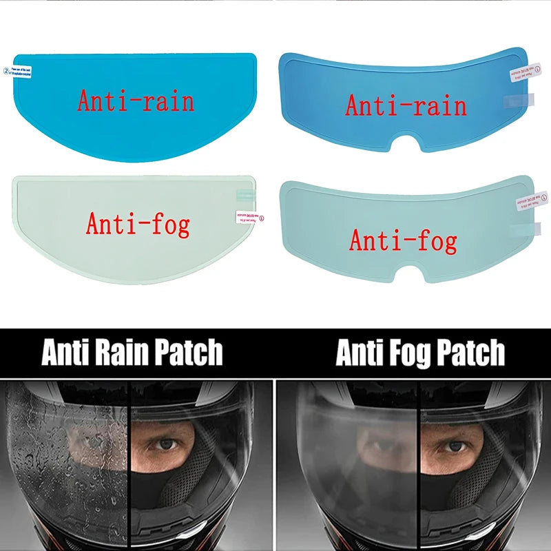 1-2Pcs Motorcycle Helmet Clear Rainproof/Anti-fog Film Helmet Lens