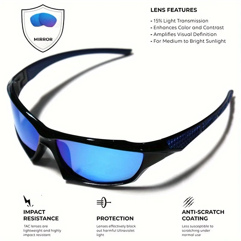 1/3PCS Sports Polarized Sunglasses for Men Lightweight Night Vision