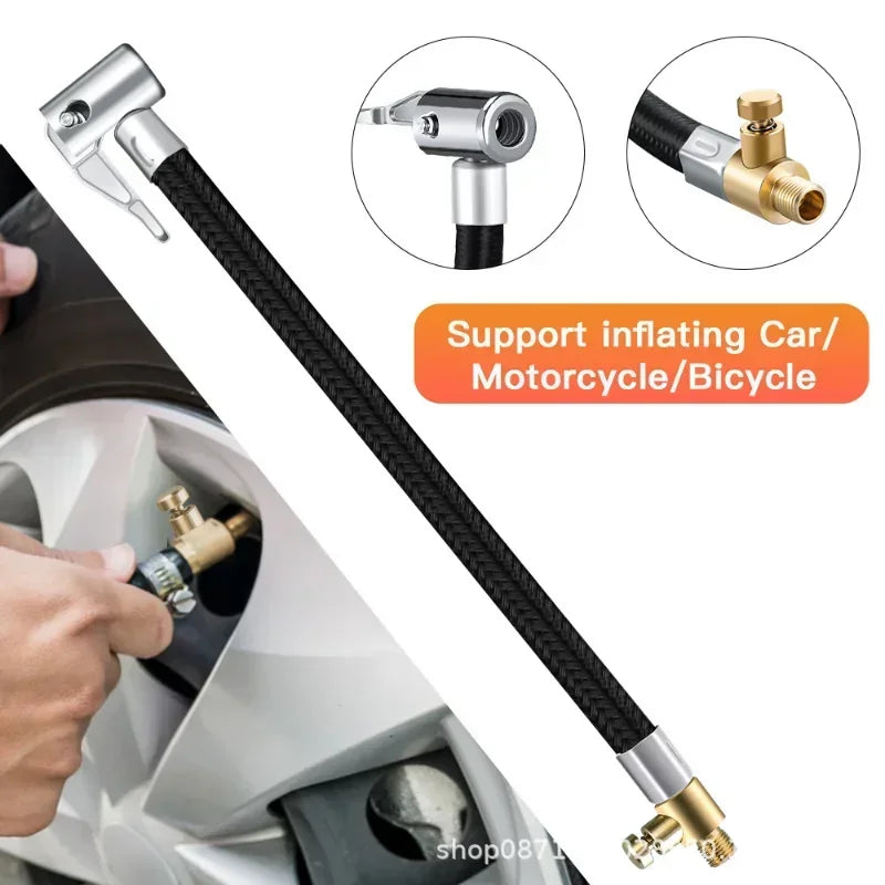 Car Tire Inflator Hose Air Pump Extension Tube Adapter Tire Repair