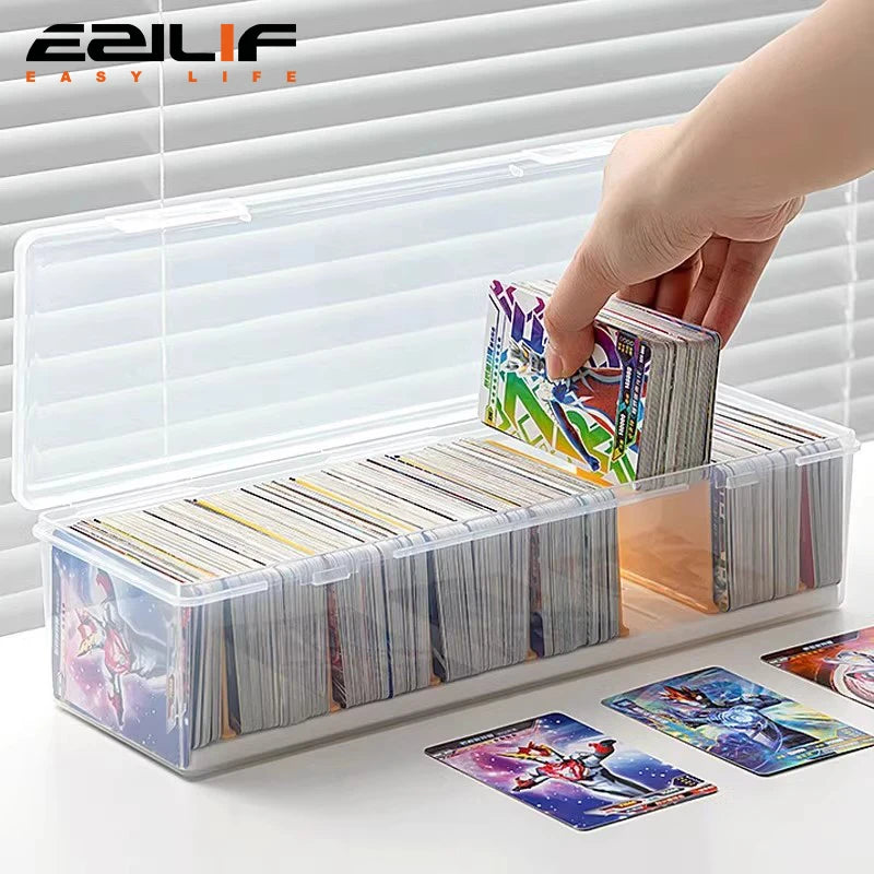 Clear Plastic Compartmentalized Organizer Box Holds 550+ Game Cards
