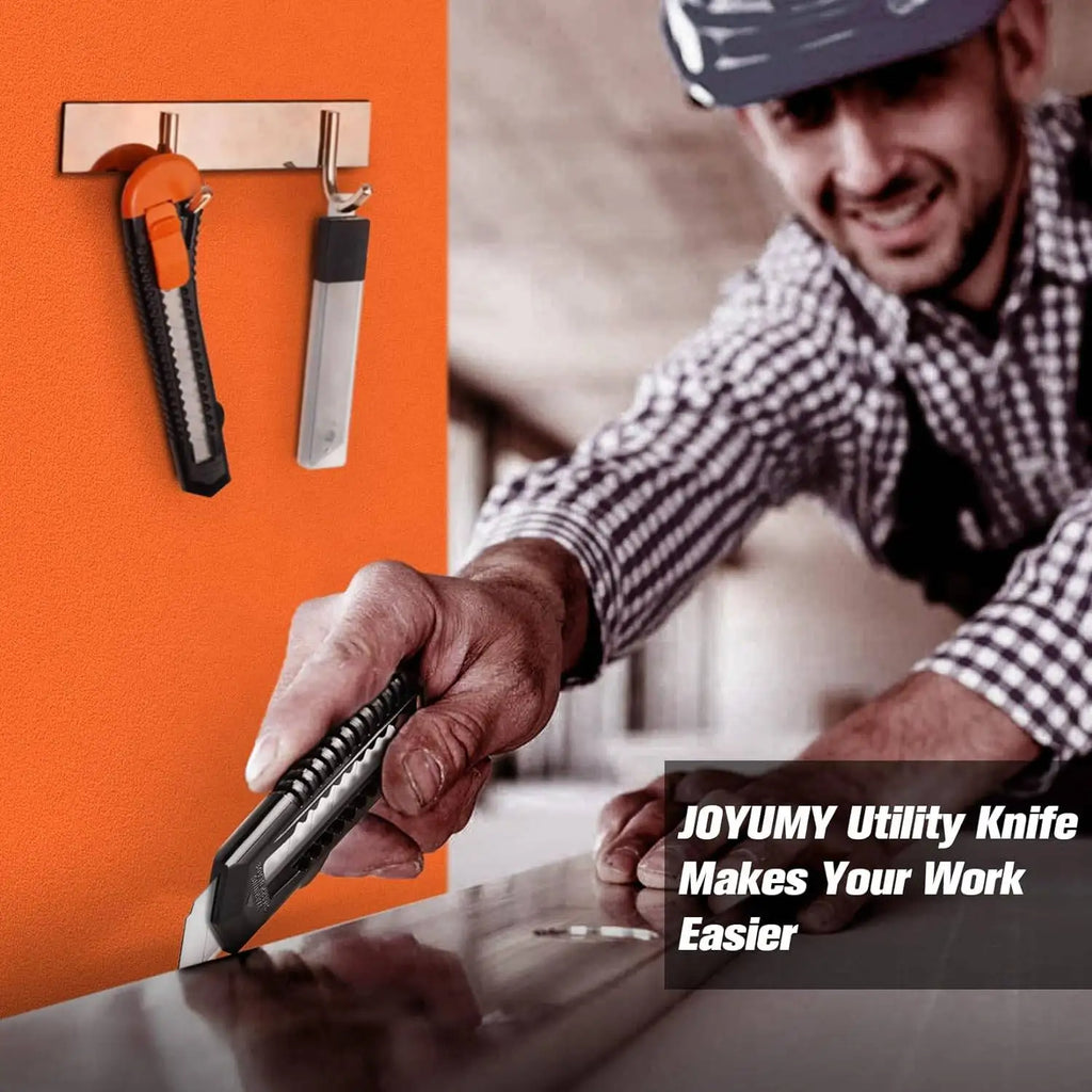 3 Pack Utility Knife Box Cutter Retractable, Compact Box Knife for