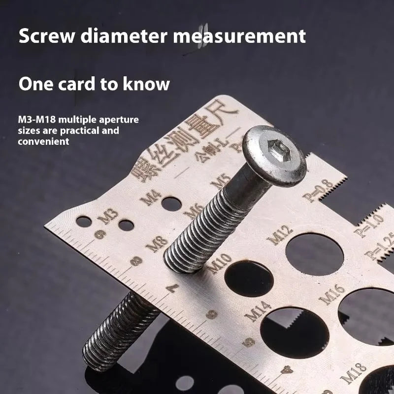 NEW Screw Thread Pitch Gauge Ruler Measuring Tool Bolt Nut Metric