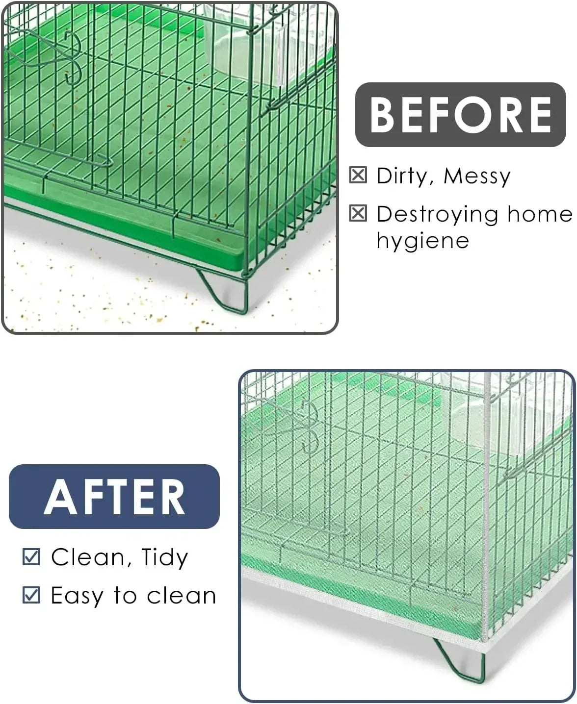 Mesh Bird Cage Cover Shell Skirt Net Easy Cleaning Catcher Guard Bird