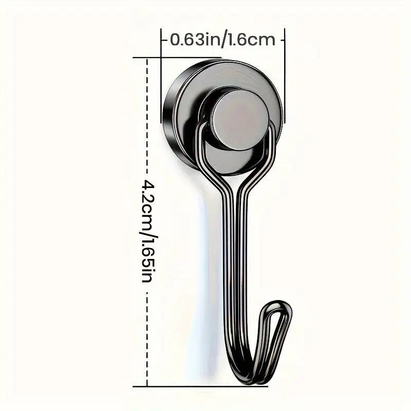 3/6/12/20Pcs Black Magnetic Hooks Cruis Heavy Duty Magnetic Hangers,
