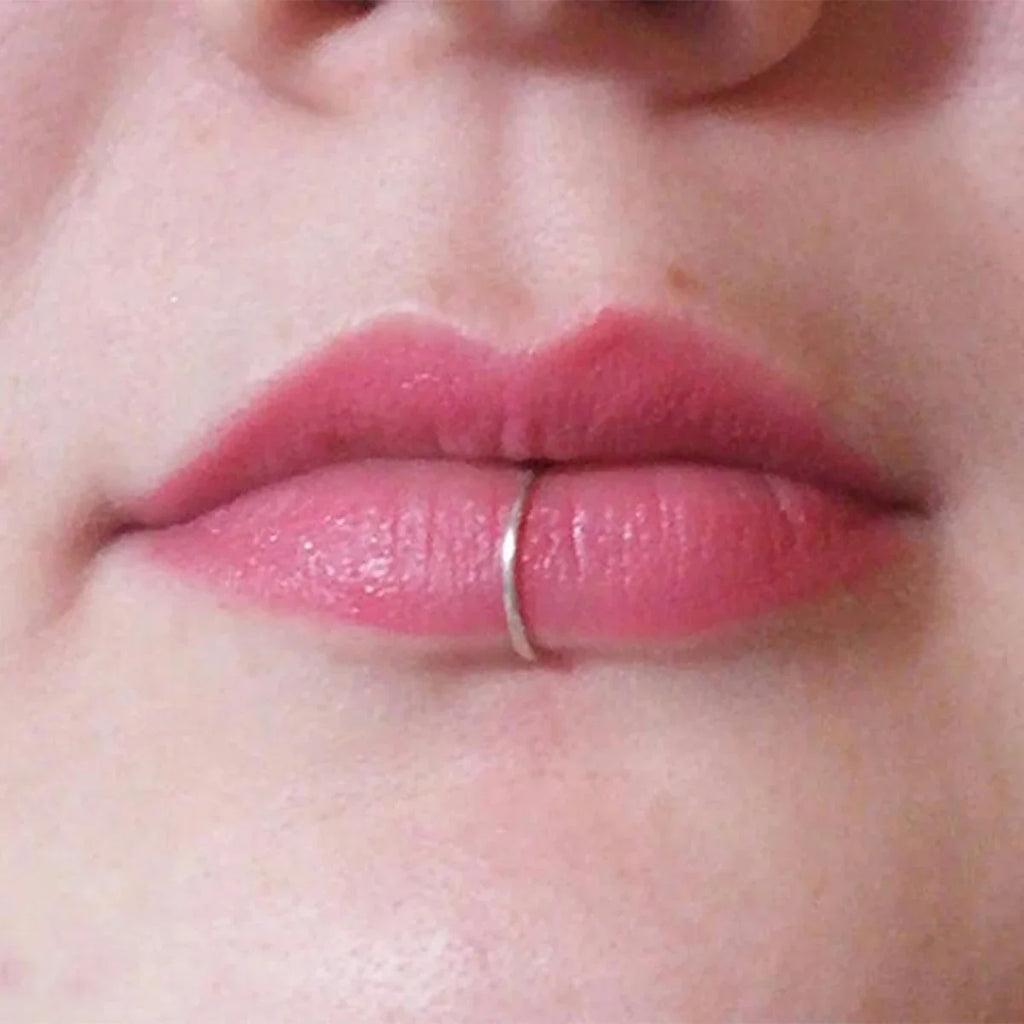 1PCS Fake Piercing Lip Rings Nose Nostril Ring Septum Clip On Mouth