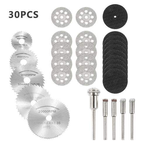 6-32Pcs Mini Circular Saw Blade Set Sanding Grinding Wheel Cutting
