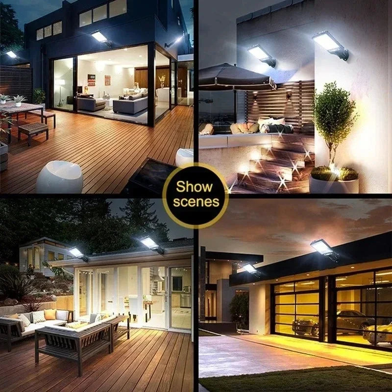 Powerful LED Solar Outdoor Led Courtyard Wall Lamp Rechargeable Human