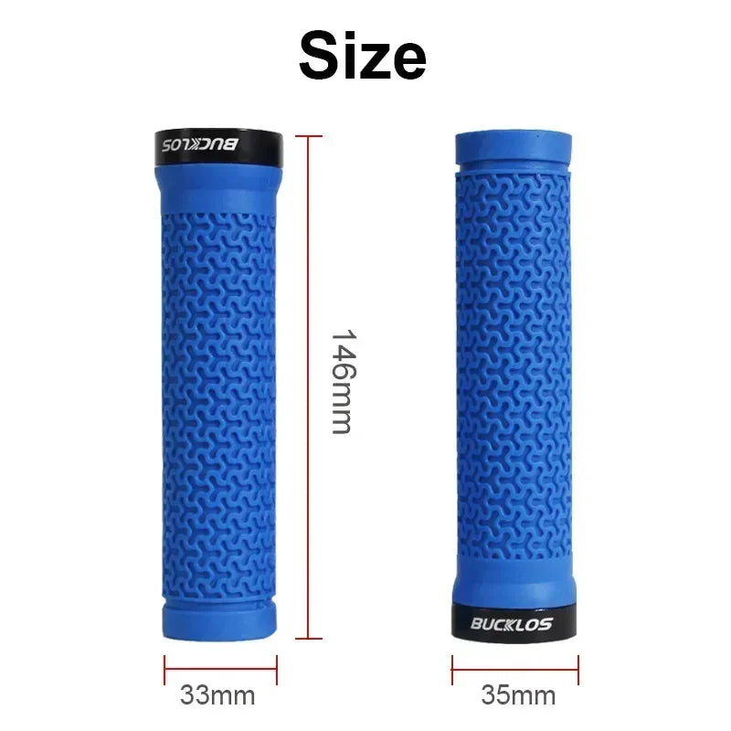 BUCKLOS Bicycle Handle Soft Rubber Mountain Bike Grips Lock on Bicycle