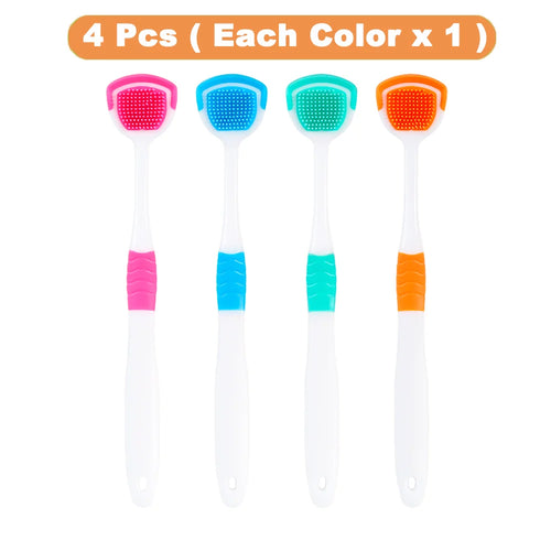 Vaclav 1Pc/4Pcs/8Pcs Silicone Tongue Scraper For Oral Hygiene,Tongue