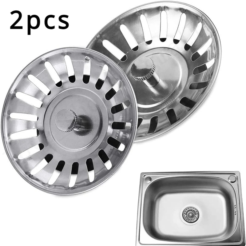 2pcs Kitchen Sink Strainer Stopper Waste Plug Sink Filter Filtre Sink