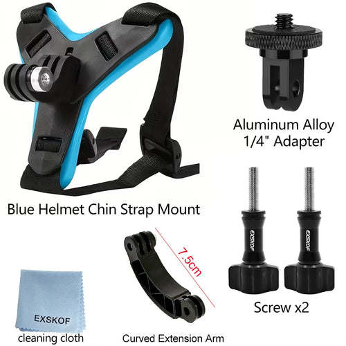 Motorcycle Helmet Chin Strap Mount for GoPro Hero 13 12 11 10 9 8 DJI