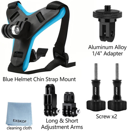 Motorcycle Helmet Chin Strap Mount for GoPro Hero 13 12 11 10 9 8 DJI