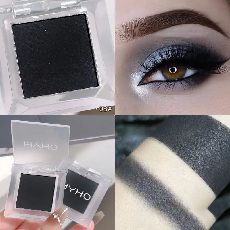 1PcsMonochrome matte highlight smoked eye shadow plate powder is