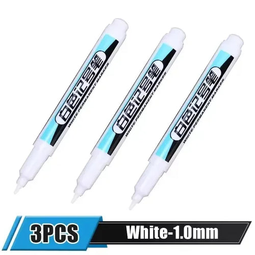 0.7/1.0/2.5MM White Permanent Marker Pens Markers Paint Pen For Wood